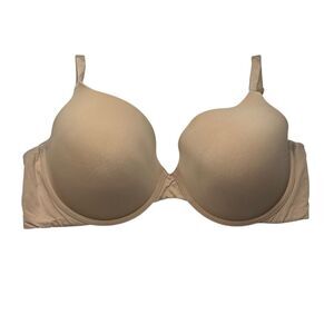 Victoria's Secret Tan t-shirt lightly lined Demi Bra 38DD